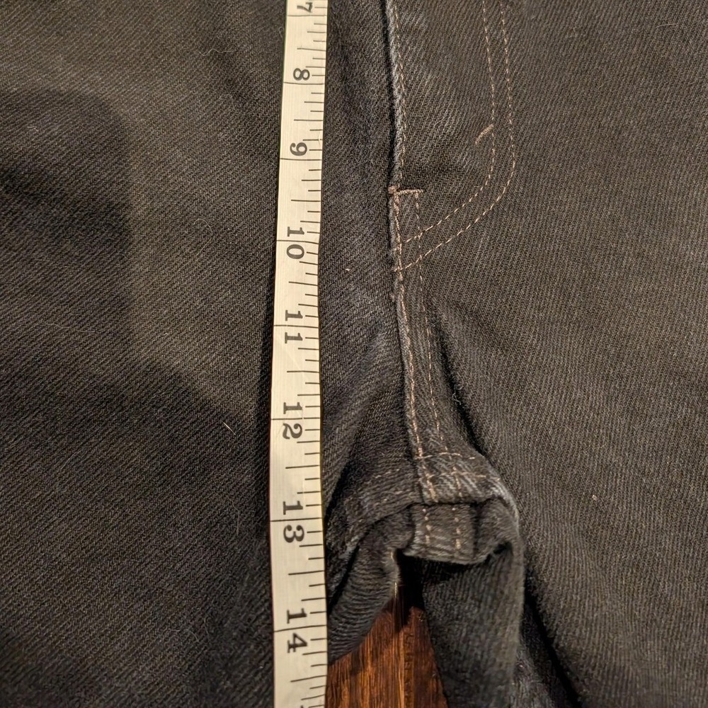 Levis 550 Jeans Mens 40x30‎ Fits 38x28 Black Denim Relaxed Tapered Leg High Rise - Picture 7 of 9